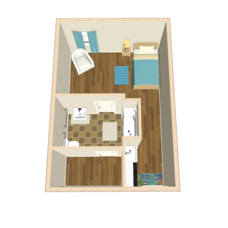The Waterford at Round Rock studio floor plan
