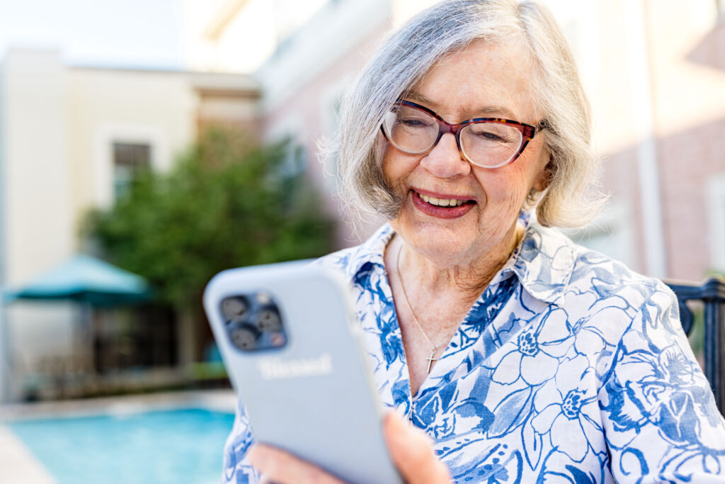 Senior woman talking on the phone