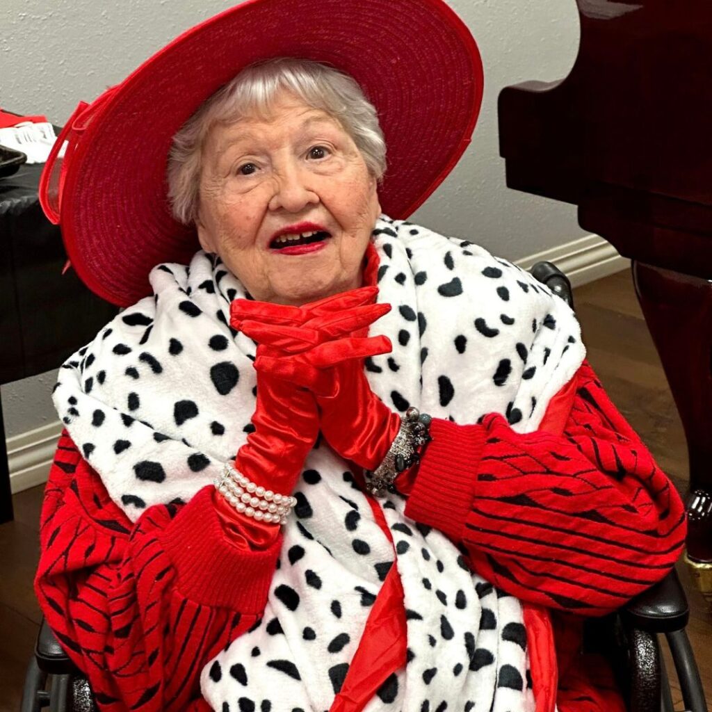 Resident celebrates birthday at her party