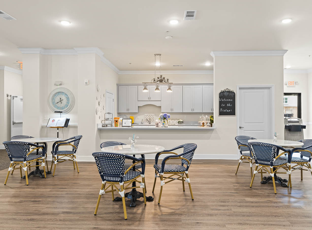 The Addison of Sandy Springs bistro is where seniors eat meals together