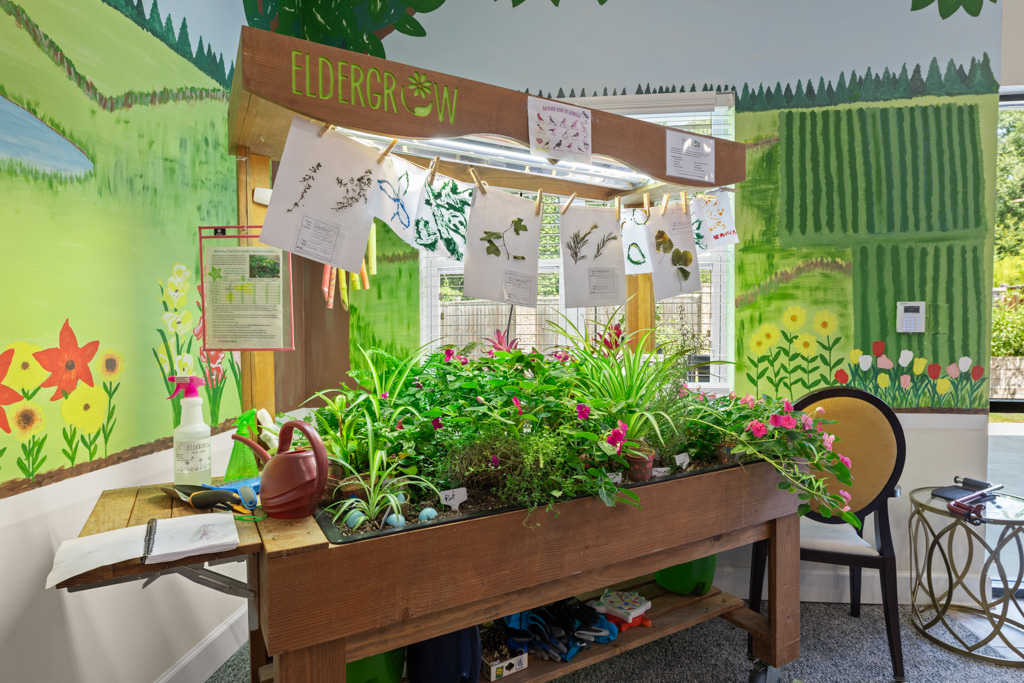 The Addison of Sandy Springs_Interior_Hallway_03_Art Mural and Garden