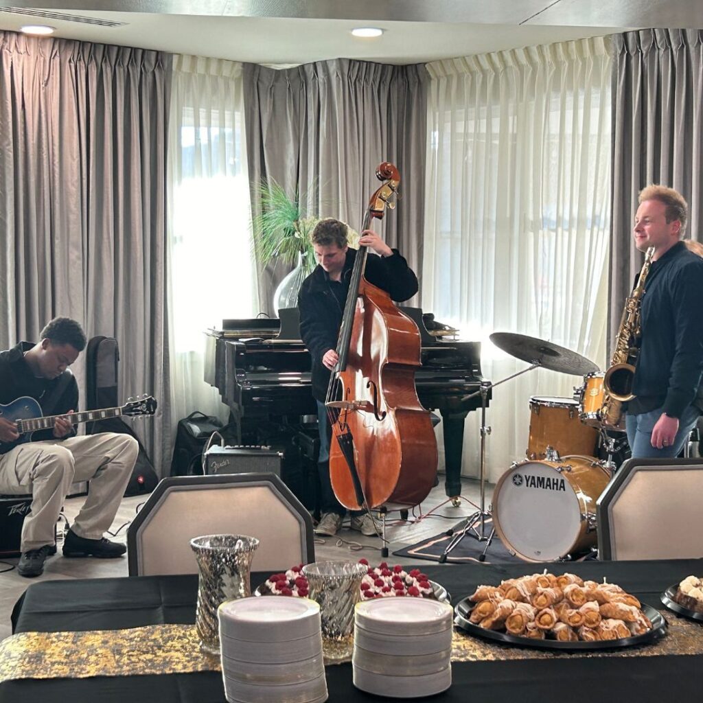 Live band performs at community's Grand Opening celebration