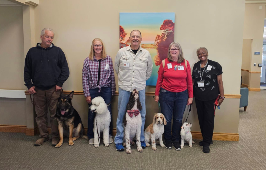 Pets visiting a community