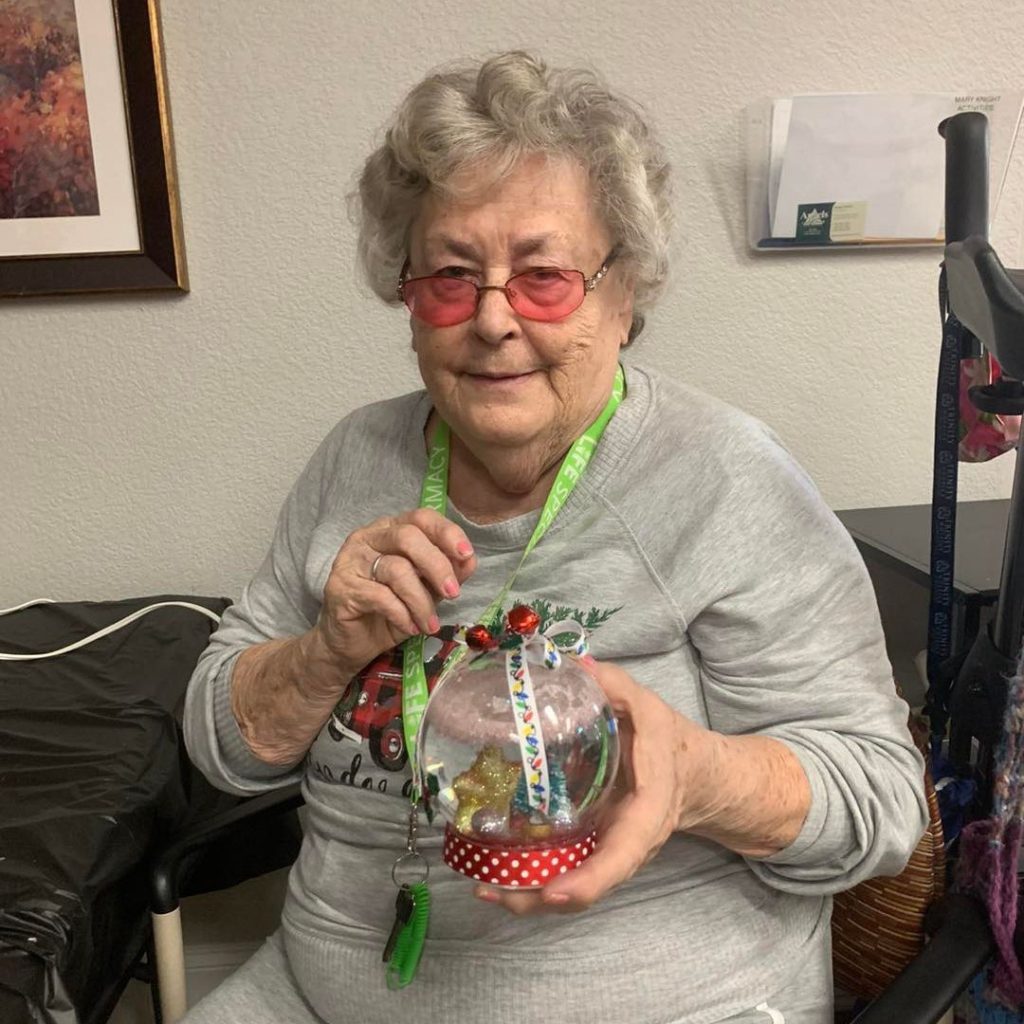 Resident creates handmade snow globe