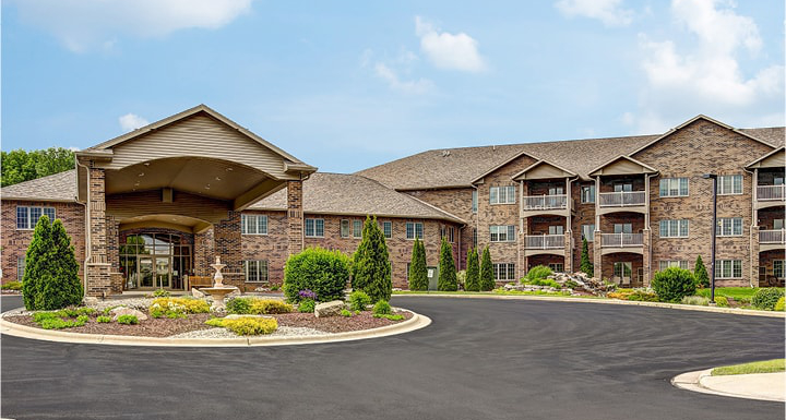 The outside of a senior living facility in Green Bay, Wisconsin.