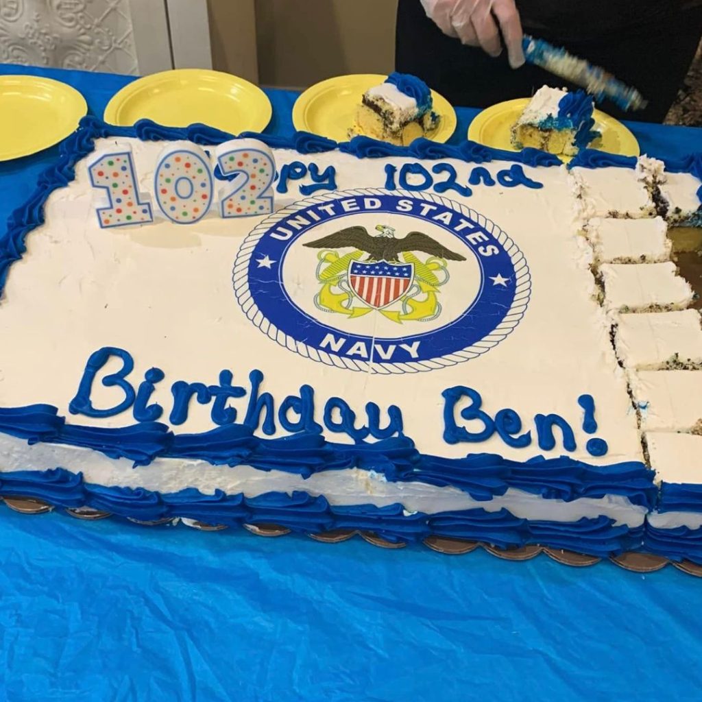 Resident Ben celebrates his 102nd birthday