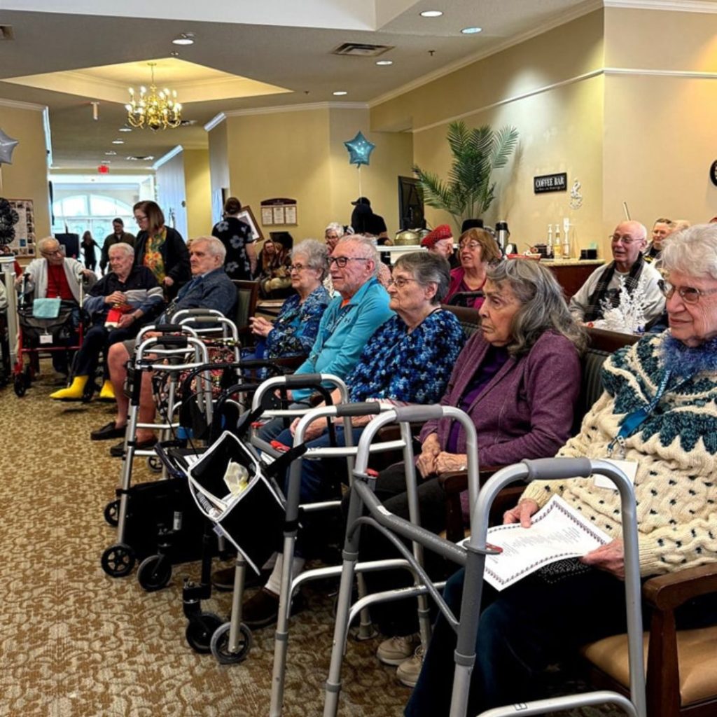 Mansfield residents watch talent show