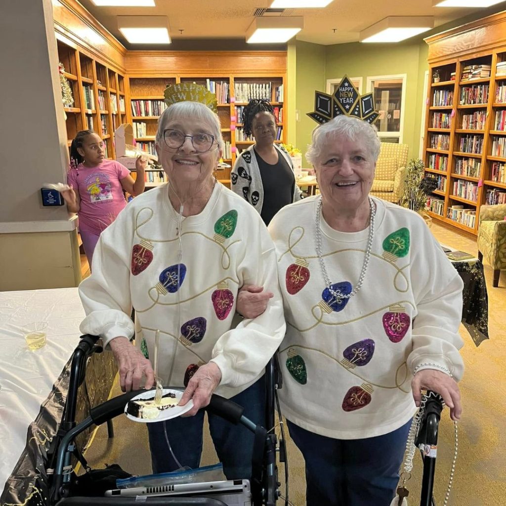 Residents dress up with New Year festive sweaters