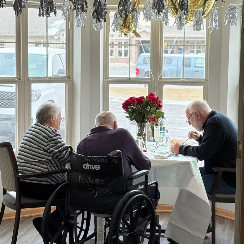 Family eats celebratory lunch for Tree of Dreams