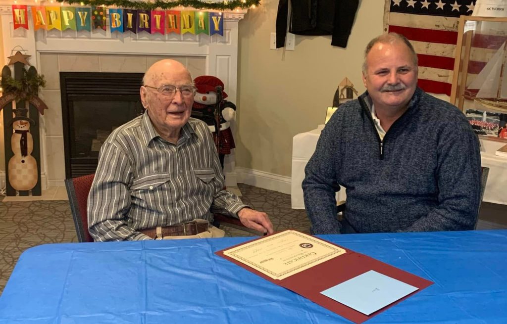 Resident Ben celebrates his 102nd birthday