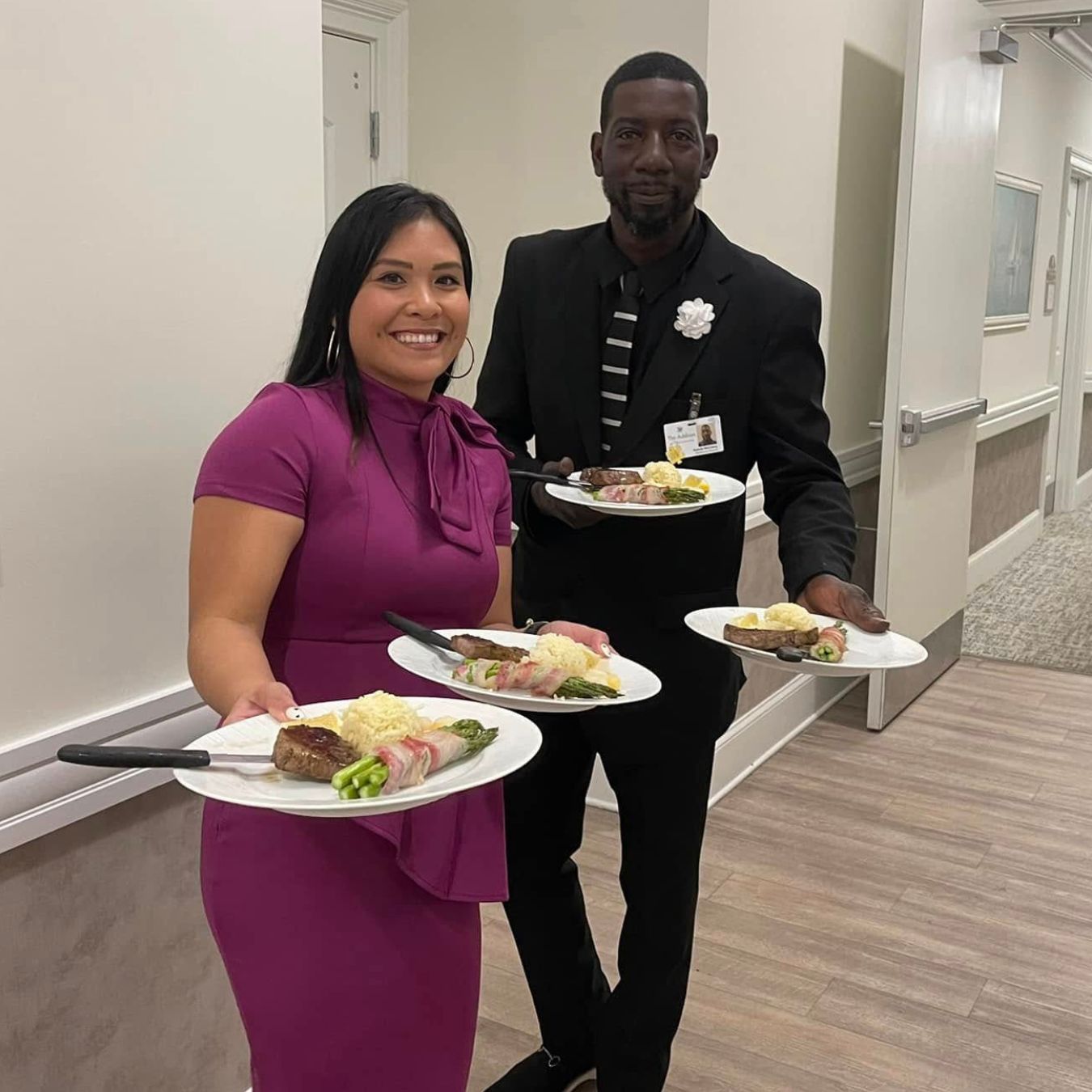 Narcoossee team members serving dinner