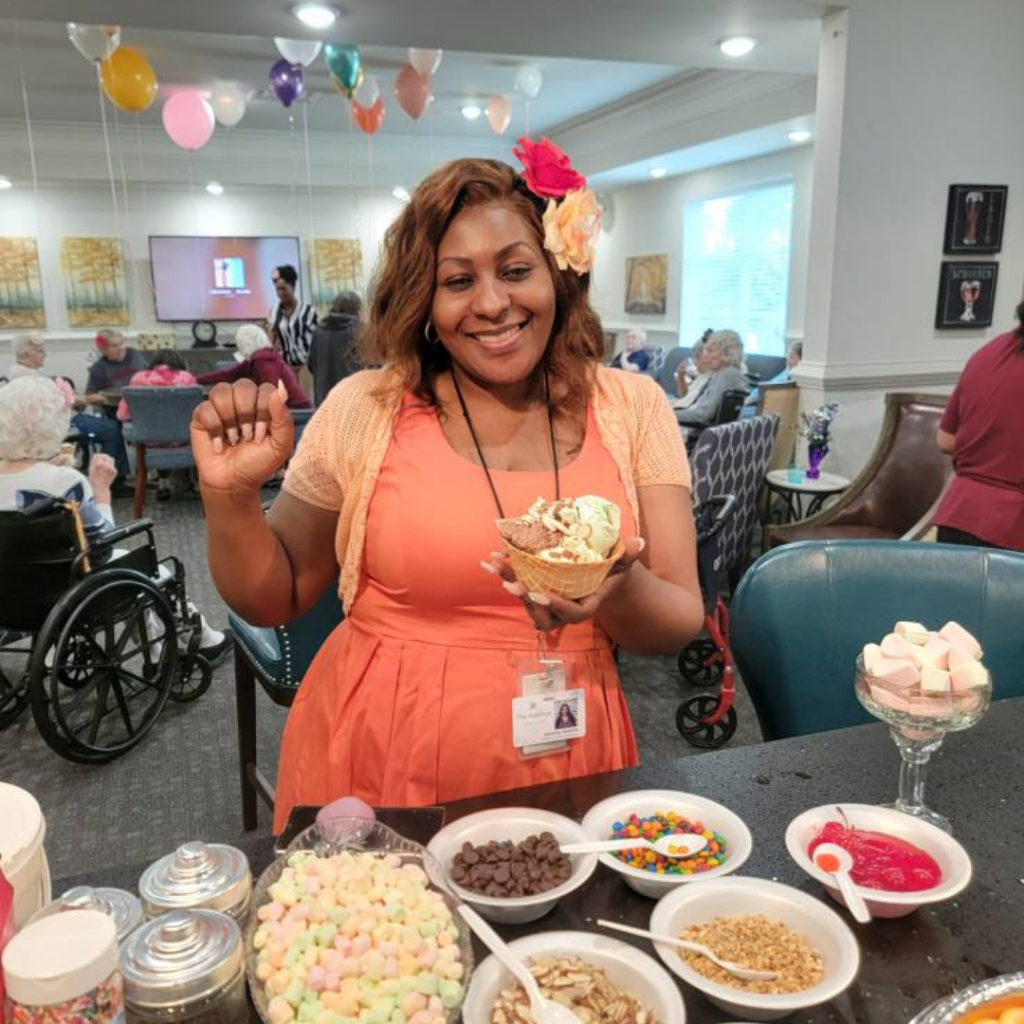 Ice cream bar at spring fling