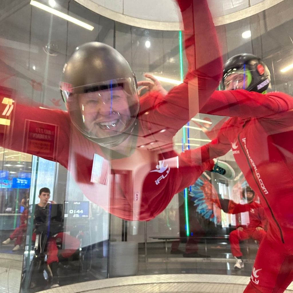Resident sky dives for Tree of Dreams