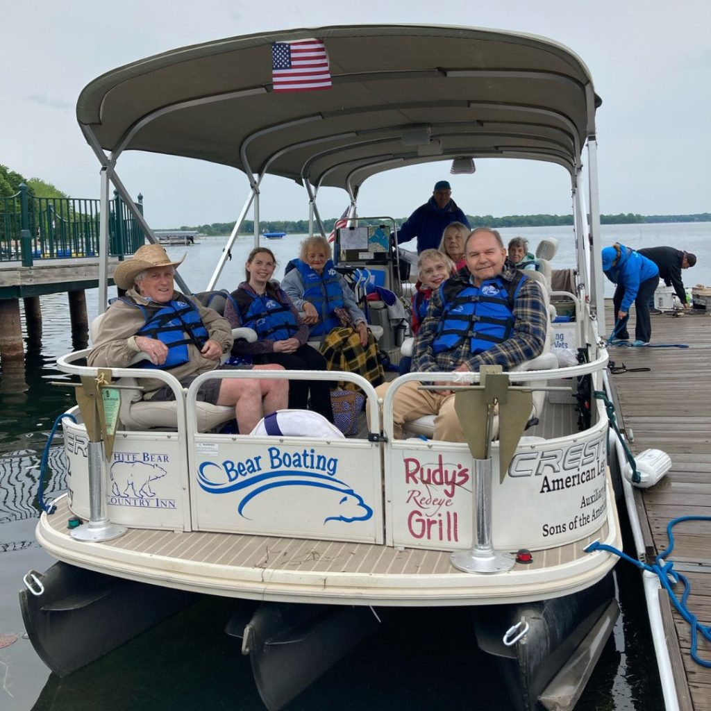 Residents enjoy pontoon ride