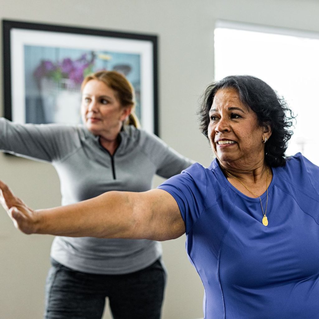 Senior exercise class