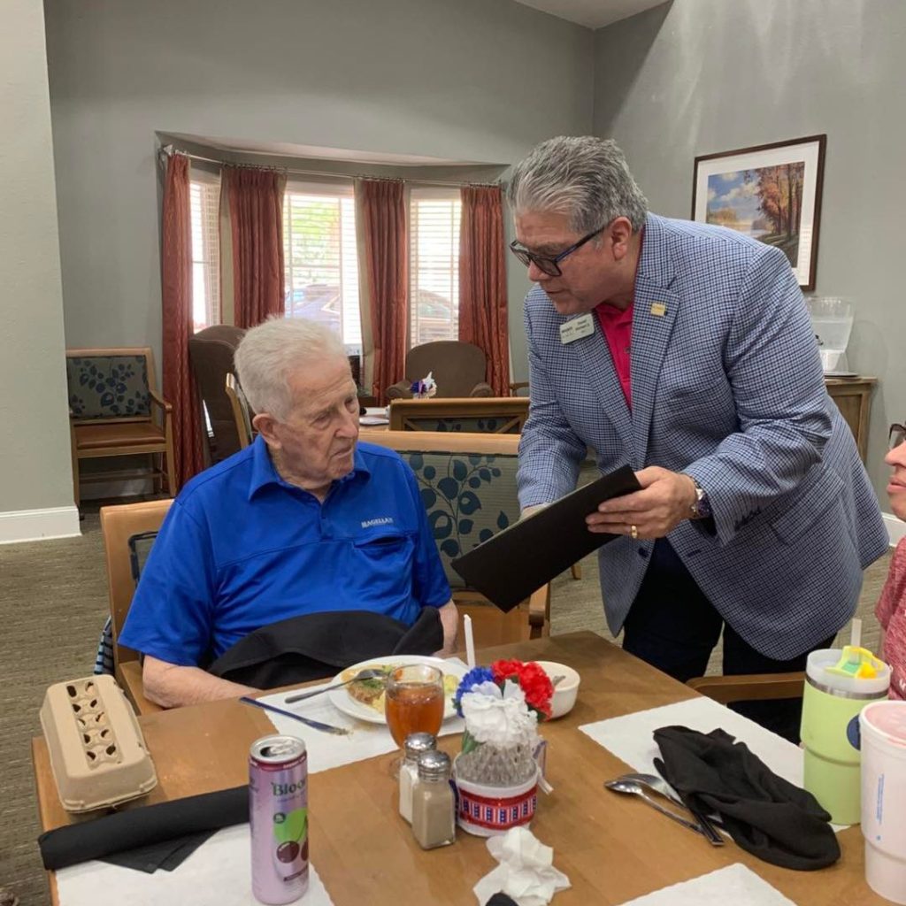 Resident being honored as oldest father
