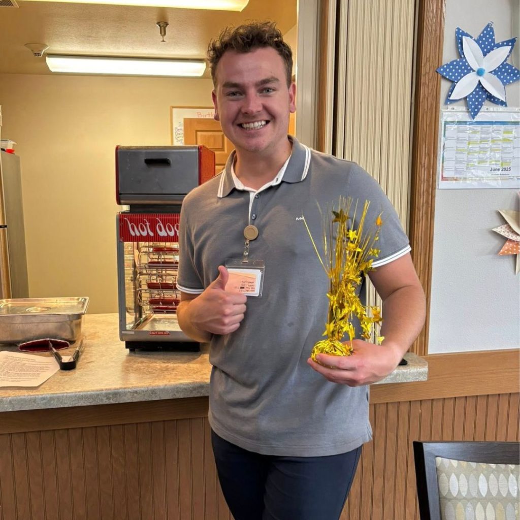 Zach wins hot dog eating contest