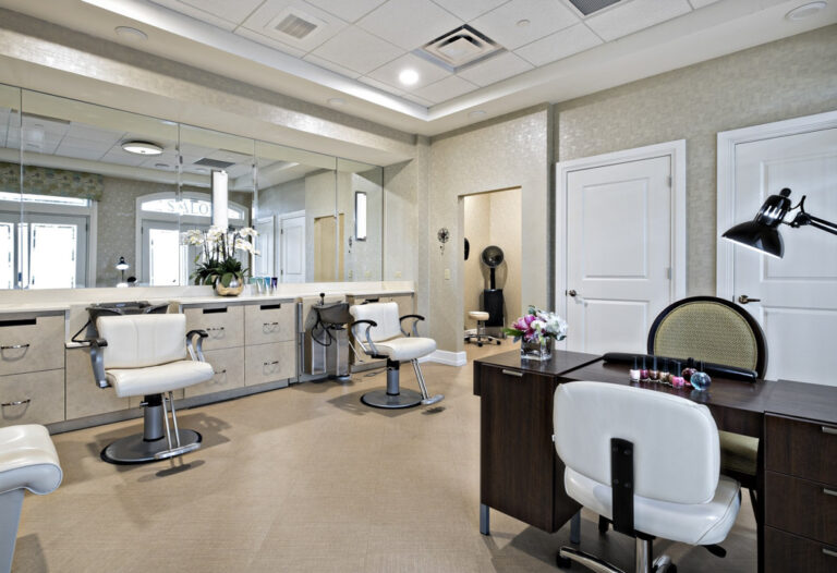 Resident salon and beauty services at Magnolia Trails at East Lake memory care.