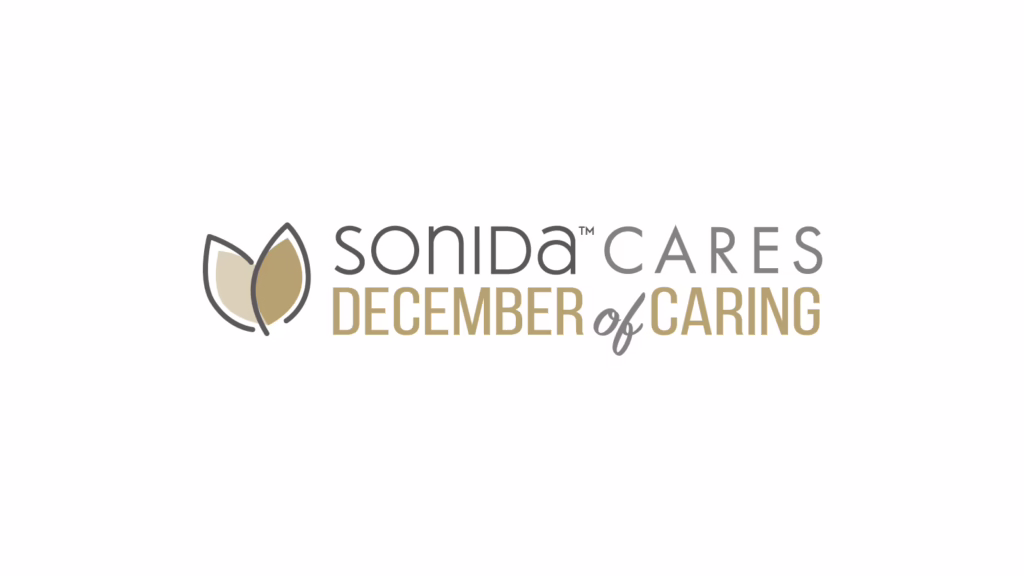 Sonida CARES December of Caring logo