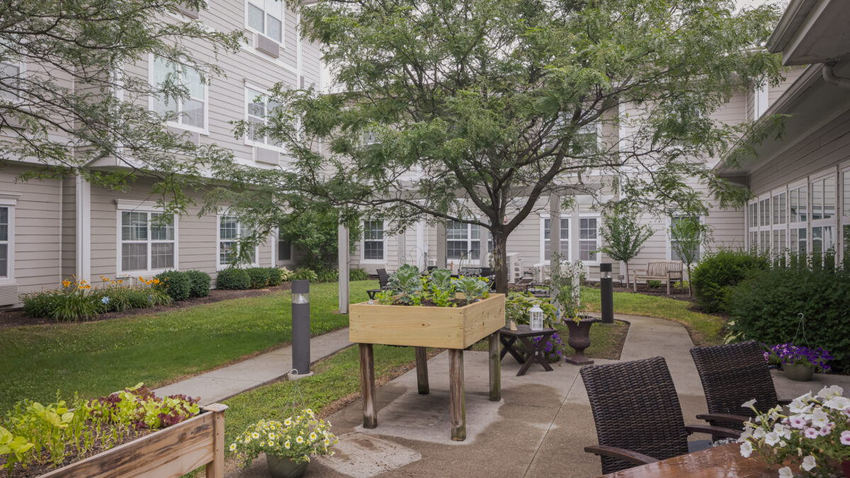 The Waterford at Levis Commons Exterior Patio 01