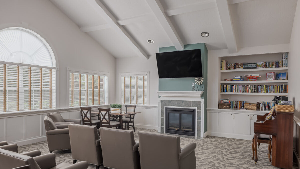 Whispering Pines Village Interior Theater Library 01