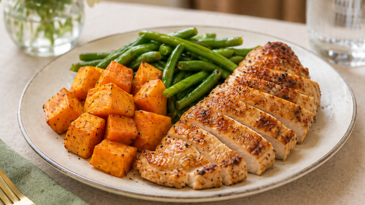 created stock roast chicken dinner