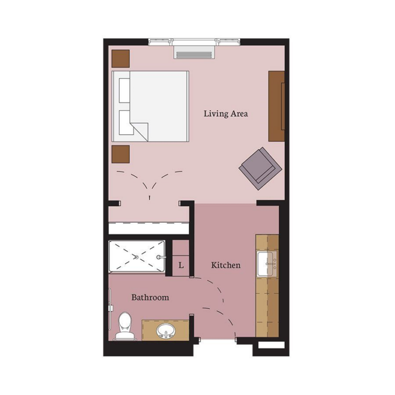The Shores of Lake Phalen studio MC 391 sq ft