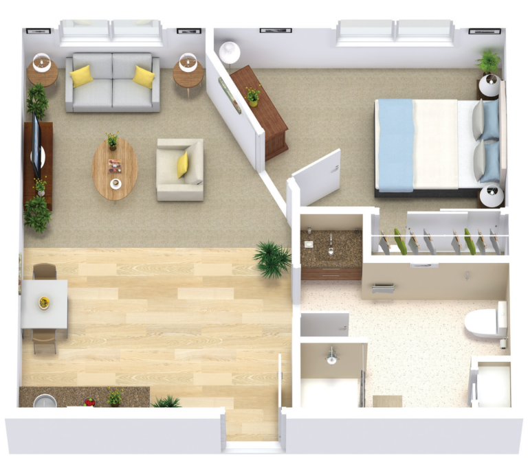Brookridge Heights One Bedroom AL Deluxe 480sqft