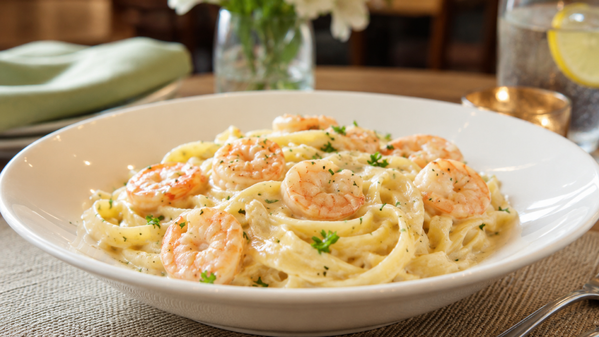 stock shrimp pasta created