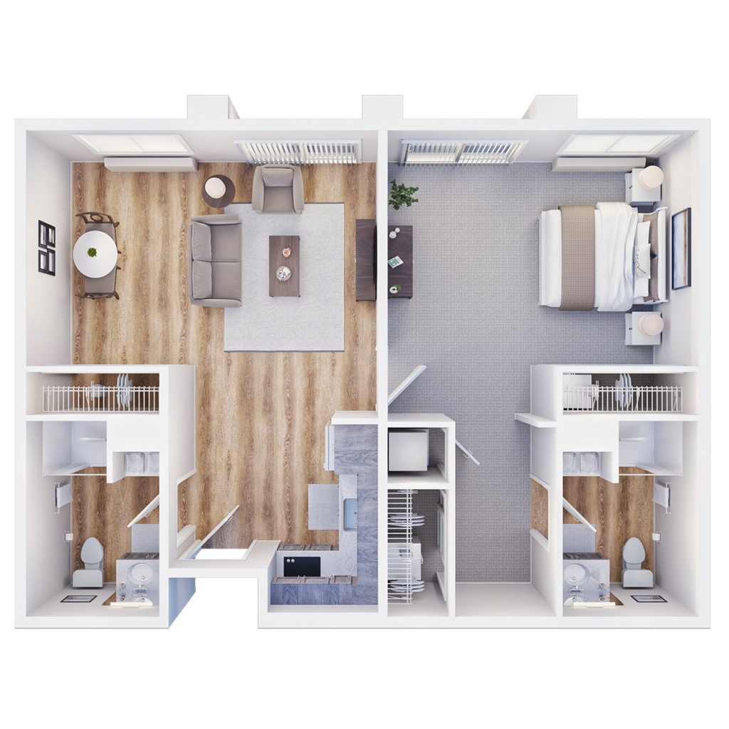 Palmilla Floorplan IL One Bedroom AB
