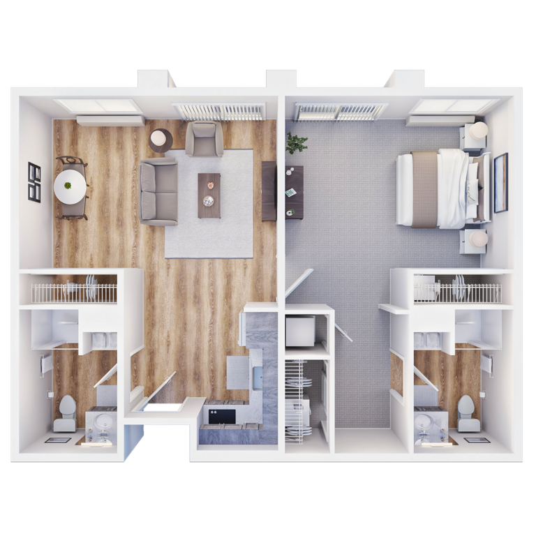 Palmilla Floorplan IL One Bedroom AB