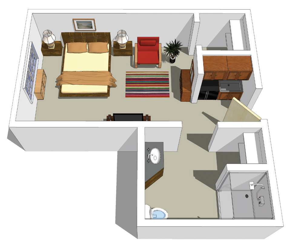 The Addison of Grayson One Bedroom AL Maple 552sqft