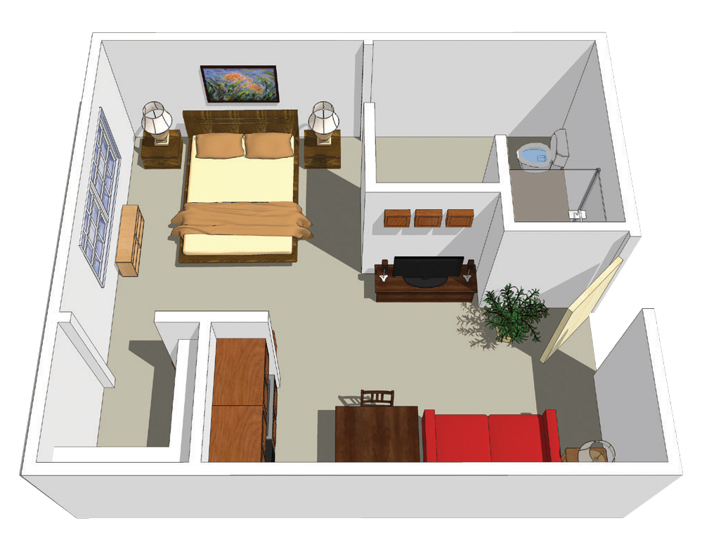 The Addison of Grayson One Bedroom AL Tulip Poplar 378 504sqft