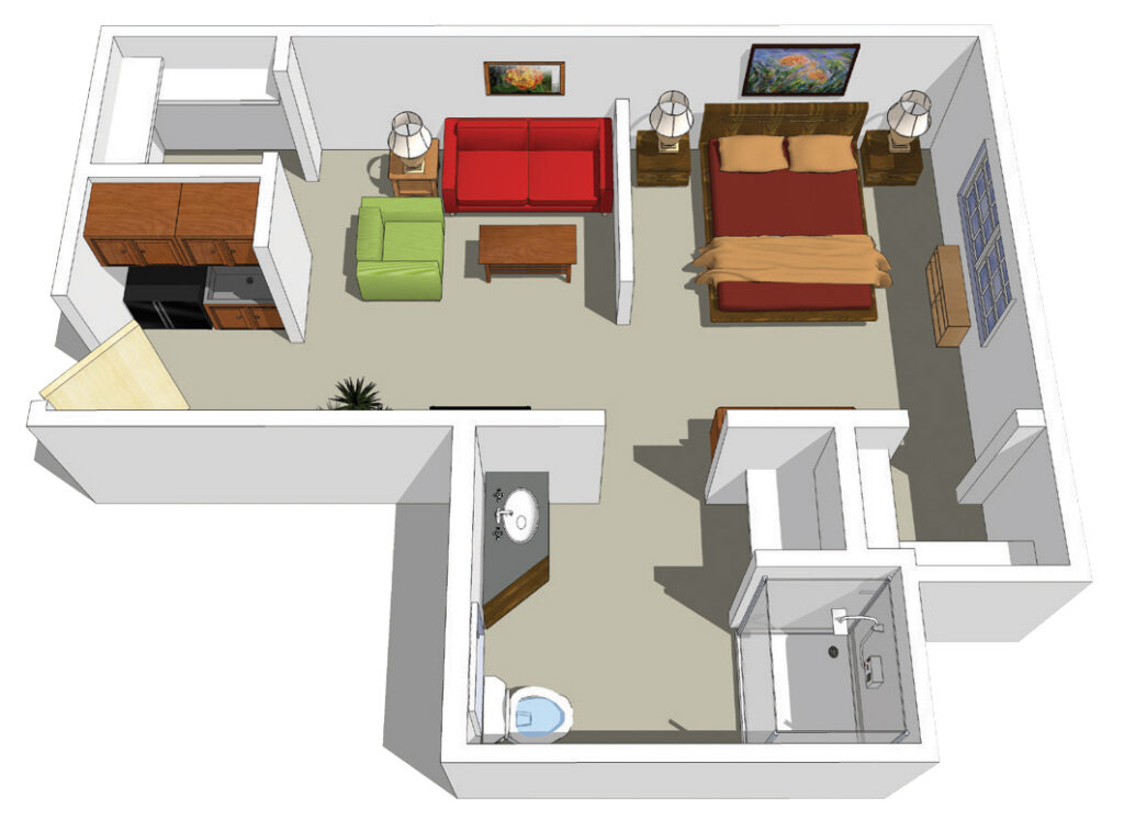 The Addison of Grayson Suite AL Oak 400sqft