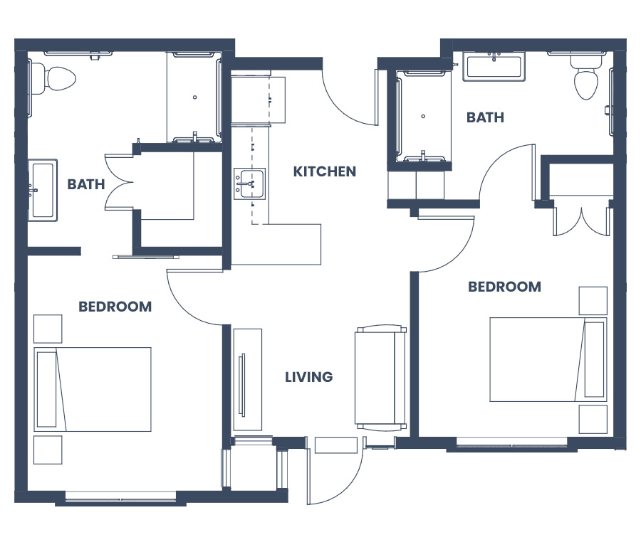 The Ashton at the Greens Two Bedroom Courtyard AL