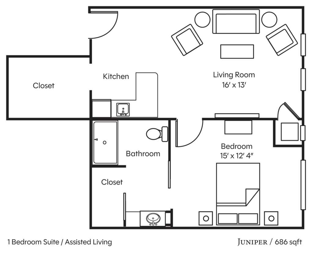 WaterstoneGrayson One Bedroom AL 686sqft Juniper