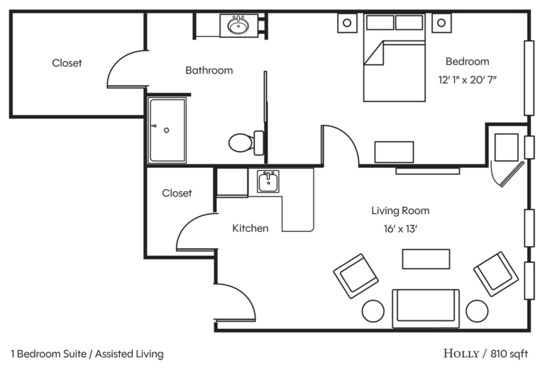 WaterstoneGrayson One Bedroom AL 810sqft Holly