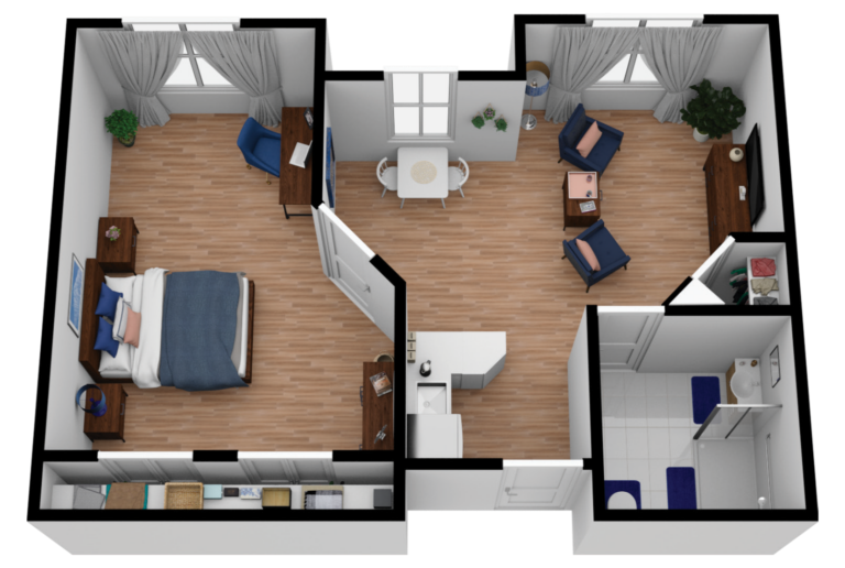 The Ashton of Wildwood One Bedroom AL 664sqft The Cypress