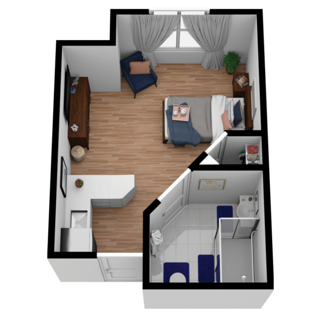 The Ashton of Wildwood Studio AL 325sqft The Magnolia