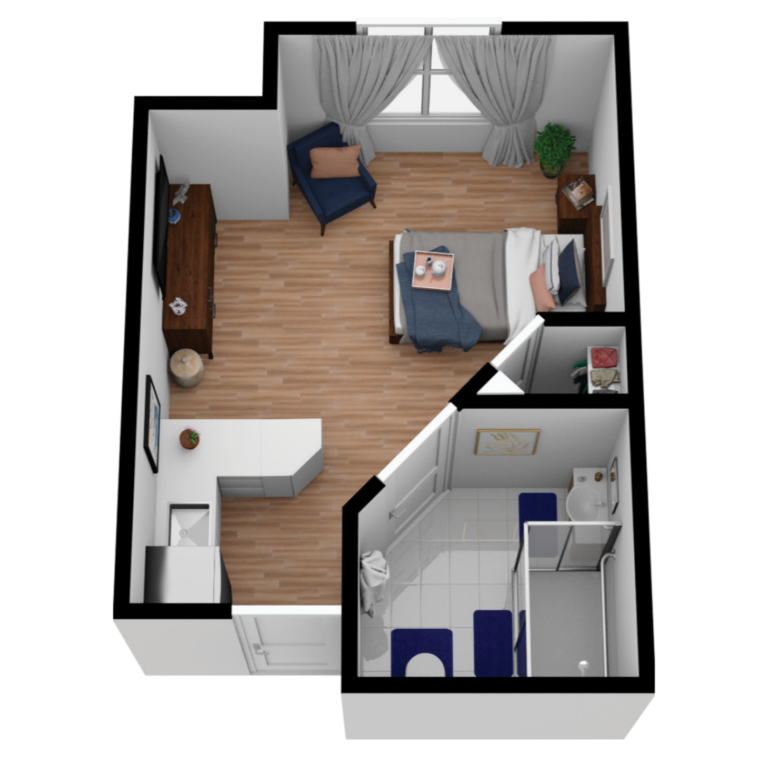 The Ashton of Wildwood Studio AL 325sqft The Magnolia